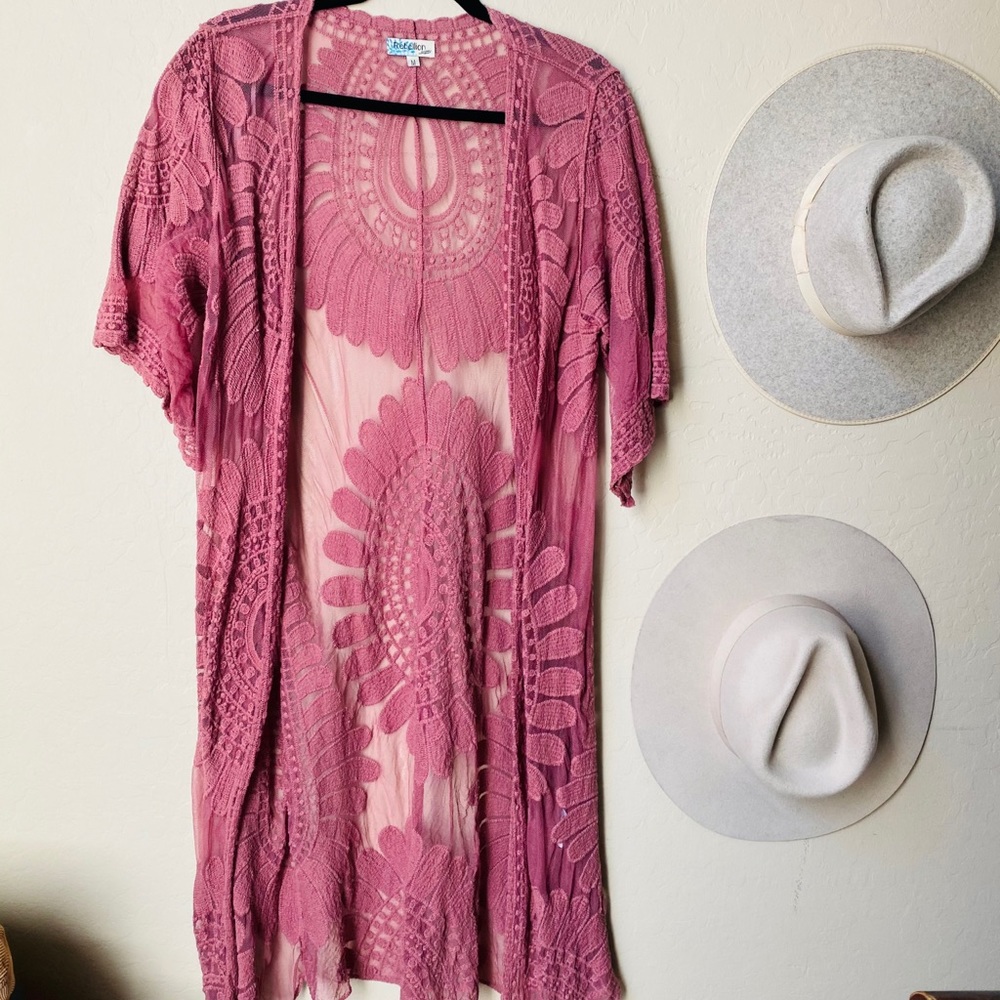 Pink Flower Kimono